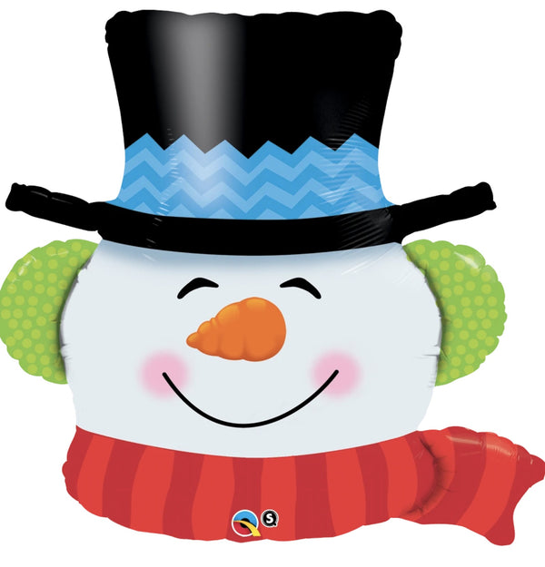 36" SHAPE FOIL SMILIN' SNOWMAN